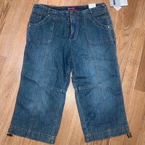 Vintage Westport Blue Denim Capri Pants 4P Nwt